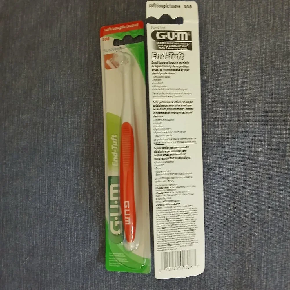 Gum End-Tuff soft 308 Toothbrush x 2 New